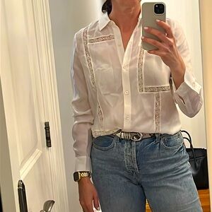 Rails blouse with lace detailing